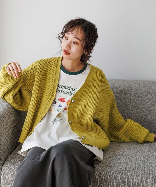 niko and... バックロゴカーディガン ニコアンド バックロゴカーディガン オンライン 通販