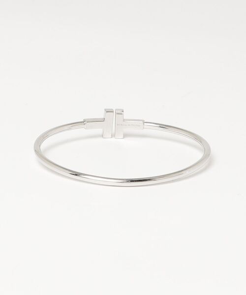TIFFANY&Co. 「TIFFANY&Co.」 K18WG Tワイヤー ダイヤ バングル