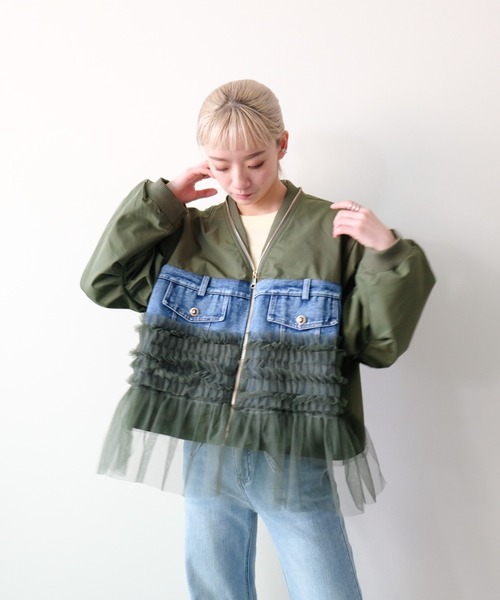 DOLLUPOOPS シアーMA-1 テイストブルゾン DOLLUPOOPS シアーMA-1 テイストブルゾンの通販 by いちご15's shop