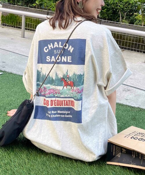 「DISCOAT」 半袖Tシャツ FREE ネイビー レディース_画像2