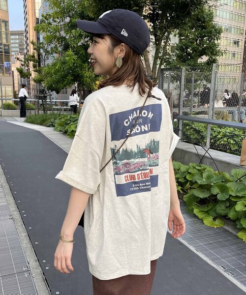 「DISCOAT」 半袖Tシャツ FREE ネイビー レディース_画像3