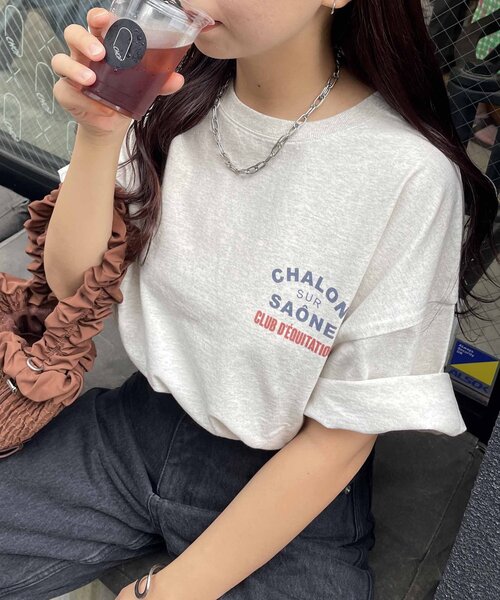 「DISCOAT」 半袖Tシャツ FREE ネイビー レディース_画像7