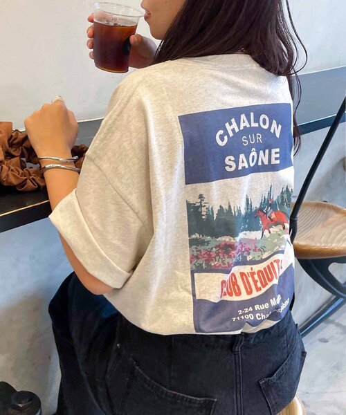 「DISCOAT」 半袖Tシャツ FREE ネイビー レディース_画像8