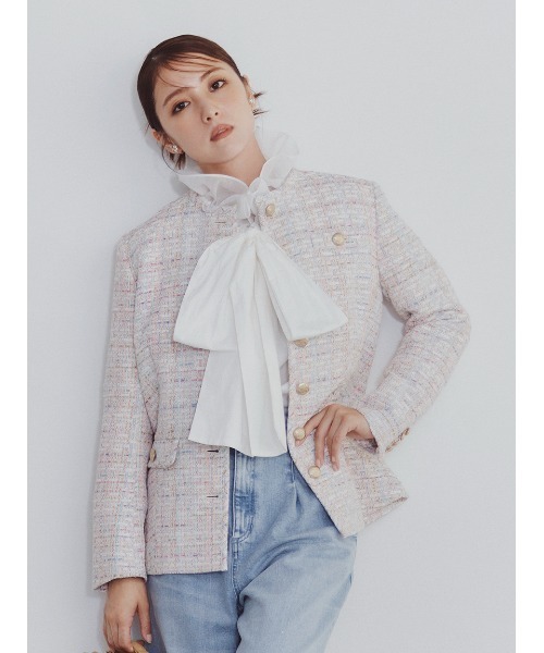 CELFORD（セルフォード） ツイードジャケット 36 ピンク レディース