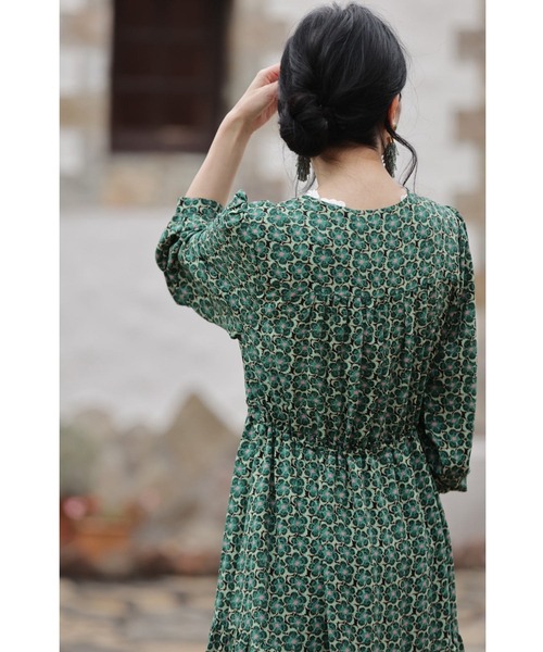 「CAWAII」 長袖ワンピース FREE グリーン レディース_画像8