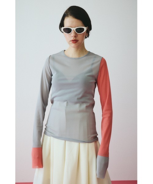 HeRIN.CYE Bi color mesh inner tops バイカラーメッシュインナー