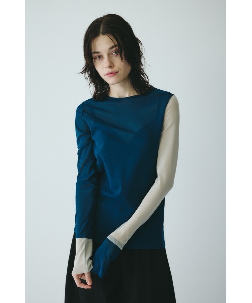HeRIN.CYE Bi color mesh inner tops バイカラーメッシュインナー