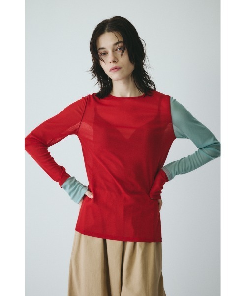 HeRIN.CYE Bi color mesh inner tops バイカラーメッシュインナー