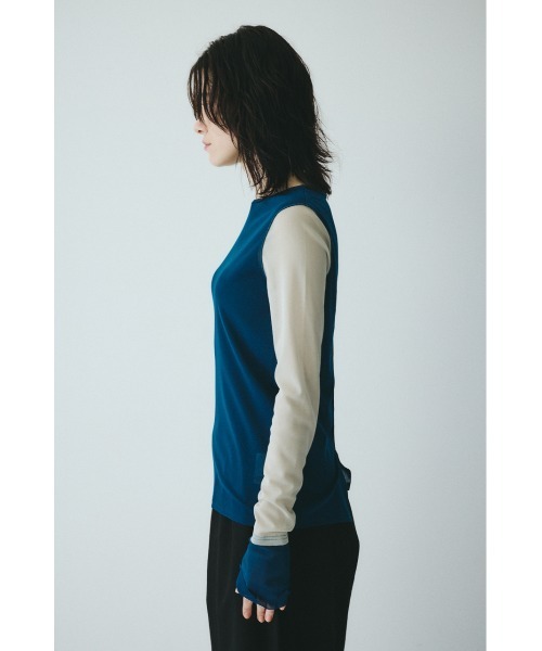 HeRIN.CYE Bi color mesh inner tops バイカラーメッシュインナー