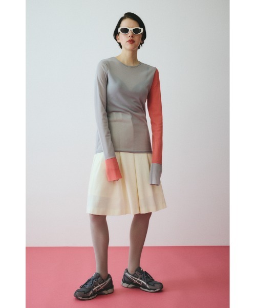 HeRIN.CYE Bi color mesh inner tops バイカラーメッシュインナー