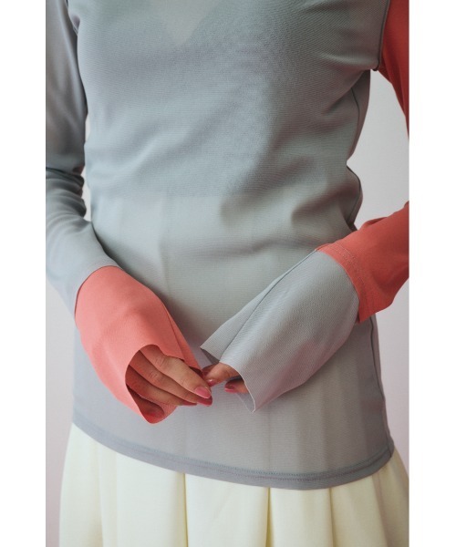 HeRIN.CYE Bi color mesh inner tops バイカラーメッシュインナー