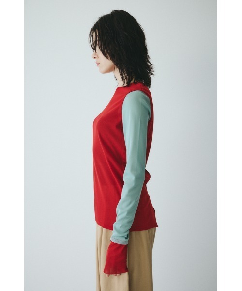HeRIN.CYE Bi color mesh inner tops バイカラーメッシュインナー