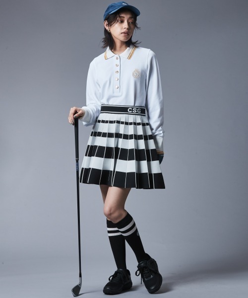 「CHIC STYLE」 長袖ポロシャツ M ベージュ レディース_画像5