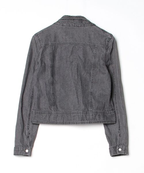 「PICCIN」 デニムジャケット LARGE ブラック レディース_画像2