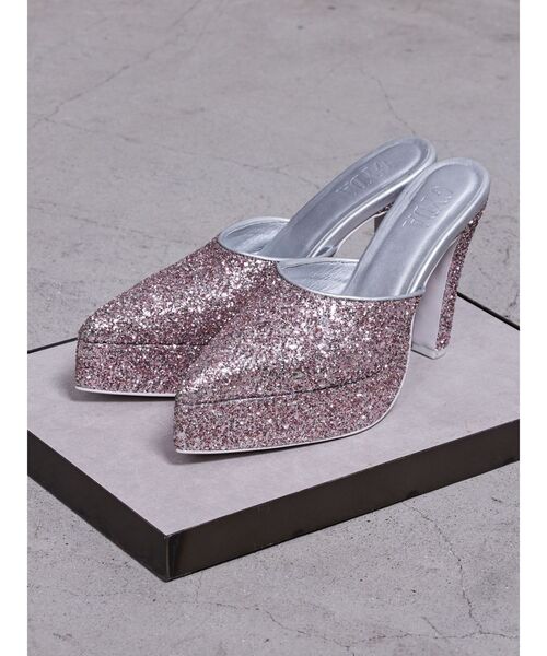 GYDA ミュール　Mサイズ24cm相当 GYDA（ジェイダ） パンプス ミュール GLITTERミュール : ZOZOTOWN
