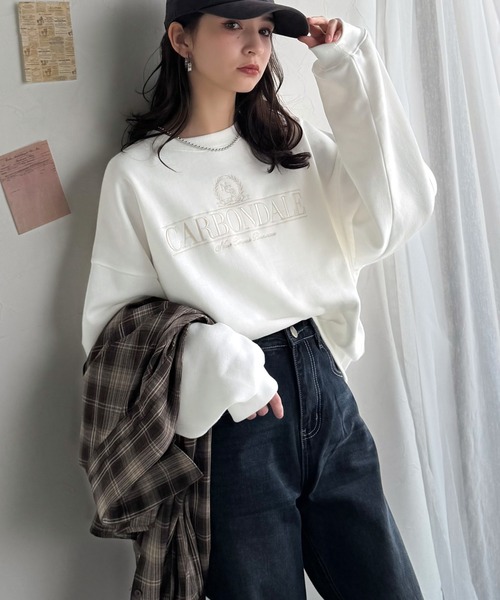 「Java」 スウェットカットソー LARGE チャコール レディース_画像6