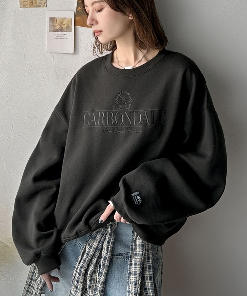 「Java」 スウェットカットソー LARGE チャコール レディース_画像7