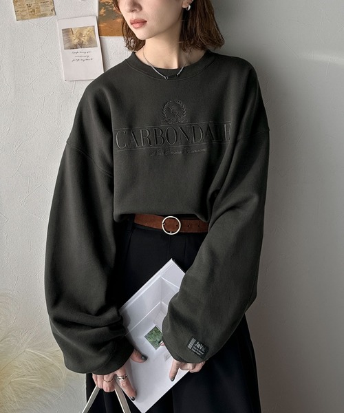 「Java」 スウェットカットソー LARGE チャコール レディース_画像9