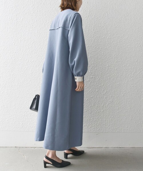 SHIPS any 「SHIPS any」 長袖ワンピース ONE SIZE ネイビー