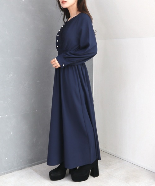CECIL McBEE（セシルマクビー） ワンピース 胸元プリーツワンピース