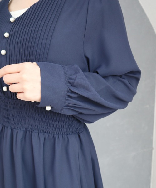 CECIL McBEE（セシルマクビー） ワンピース 胸元プリーツワンピース
