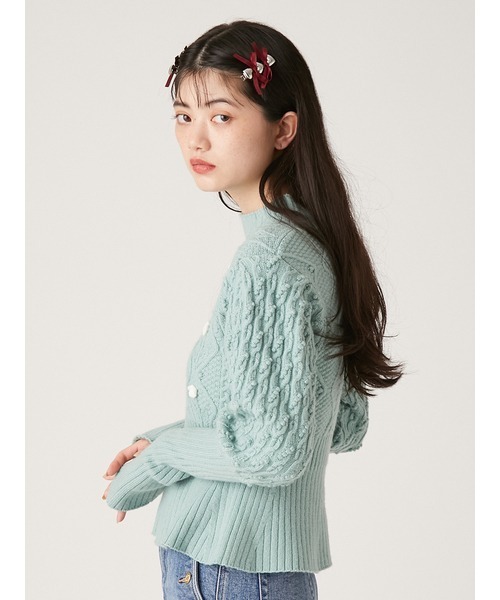 「LILY BROWN」 長袖ニット FREE ミント レディース_画像2