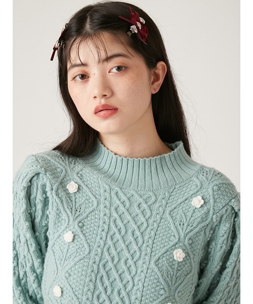 「LILY BROWN」 長袖ニット FREE ミント レディース_画像3