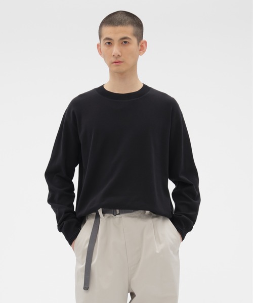 MHL.（エムエイチエル） tシャツ FINE COTTON RIB JERSEY メンズ