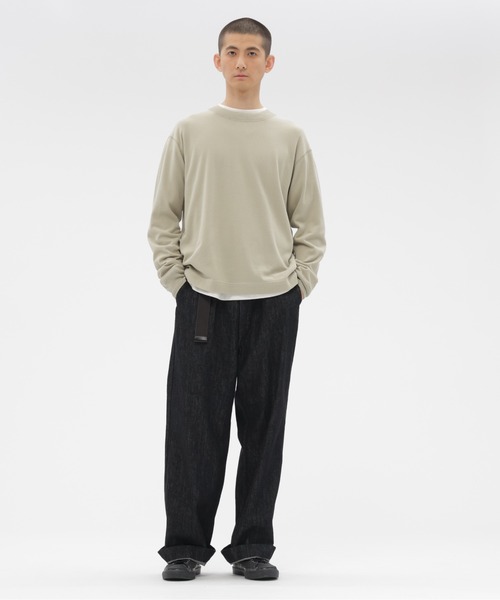 MHL.（エムエイチエル） tシャツ FINE COTTON RIB JERSEY メンズ