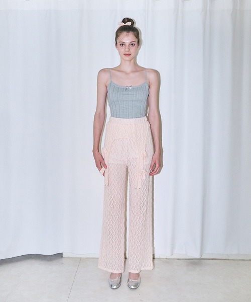 サロペット オーバーオール 「mieya mieya」BABY LACE SALOPETTE/ベビーレースサロペット レディース_4