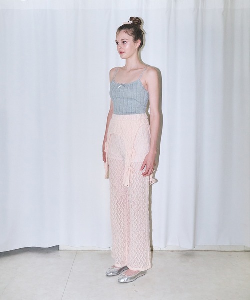 サロペット オーバーオール 「mieya mieya」BABY LACE SALOPETTE/ベビーレースサロペット レディース_5