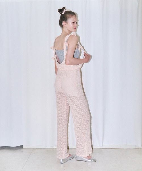 サロペット オーバーオール 「mieya mieya」BABY LACE SALOPETTE/ベビーレースサロペット レディース_10