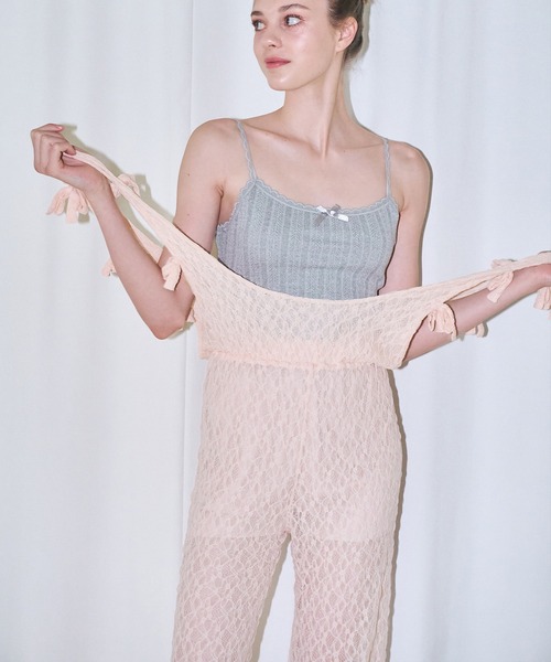 サロペット オーバーオール 「mieya mieya」BABY LACE SALOPETTE/ベビーレースサロペット レディース_20