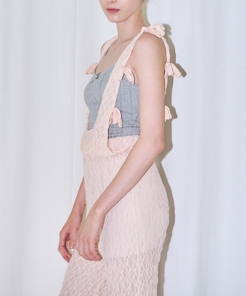 サロペット オーバーオール 「mieya mieya」BABY LACE SALOPETTE/ベビーレースサロペット レディース_21
