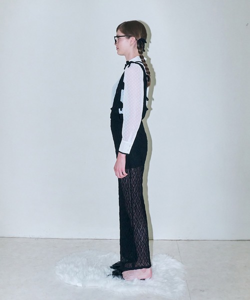 サロペット オーバーオール 「mieya mieya」BABY LACE SALOPETTE/ベビーレースサロペット レディース_14