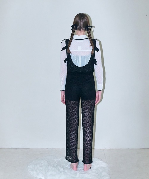 サロペット オーバーオール 「mieya mieya」BABY LACE SALOPETTE/ベビーレースサロペット レディース_15