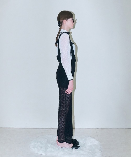 サロペット オーバーオール 「mieya mieya」BABY LACE SALOPETTE/ベビーレースサロペット レディース_12