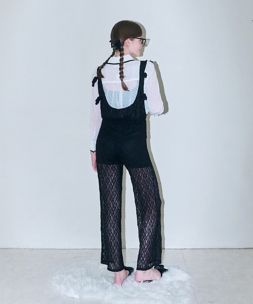 サロペット オーバーオール 「mieya mieya」BABY LACE SALOPETTE/ベビーレースサロペット レディース_18