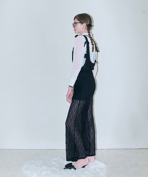 サロペット オーバーオール 「mieya mieya」BABY LACE SALOPETTE/ベビーレースサロペット レディース_19