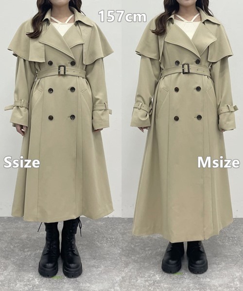 「Heather」 トレンチコート M グレー レディース_画像2