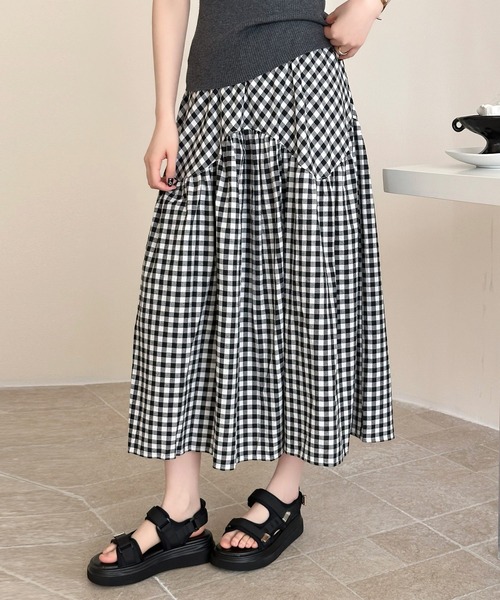 DAY CLOSET ロング スカート 夏 「シルエに変化を付けるラウンド