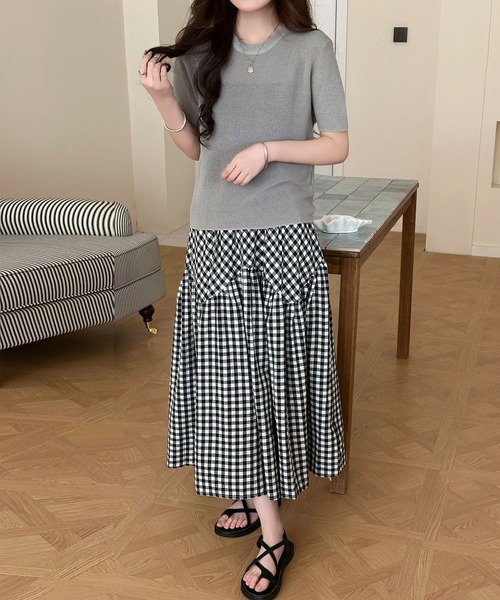 DAY CLOSET ロング スカート 夏 「シルエに変化を付けるラウンド
