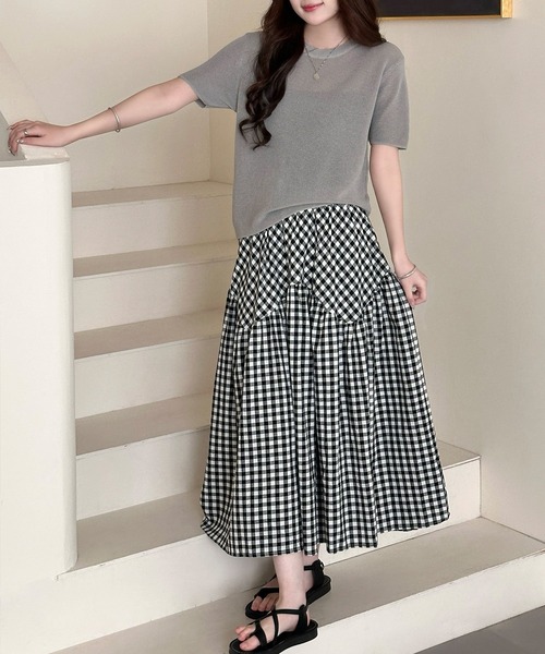 DAY CLOSET ロング スカート 夏 「シルエに変化を付けるラウンド