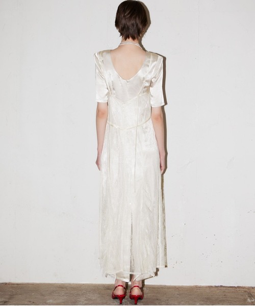 パーティードレス ドレス スパークルレースサテンドレス / sparkle lace satin dressの画像