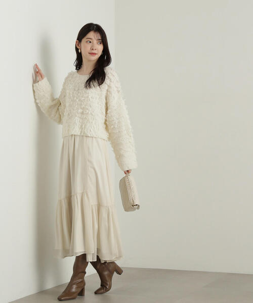 「PROPORTION BODY DRESSING」 長袖ニット FREE イエロー レディース_画像7