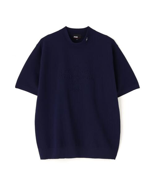 PING（ピン） セーター ニット 「PING APPAREL」Mr.PINGエンボス半袖 
