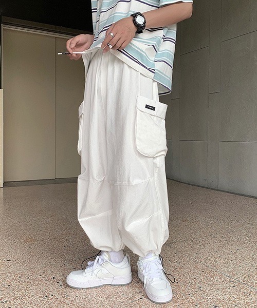 「Anchor Smith」 カーゴパンツ M ホワイト メンズ_画像3