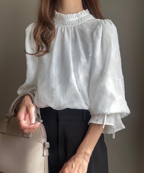 「FILLOU」 長袖ブラウス MEDIUM アイボリー レディース_画像2