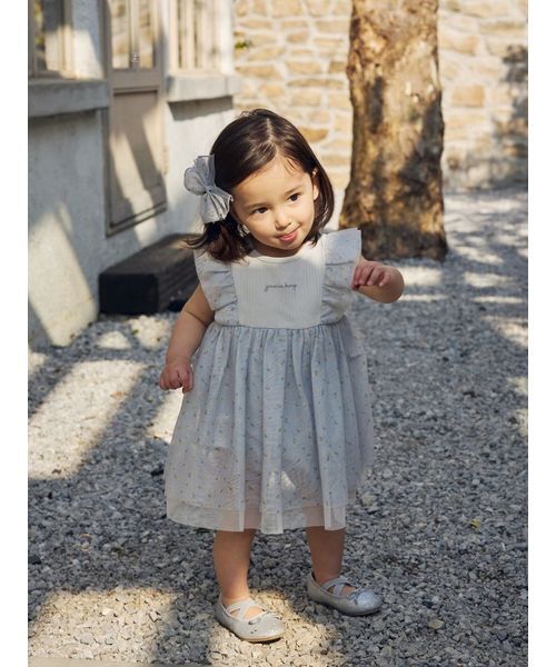 ご*い様 e1 GUCCI フラワーパターン 半袖ワンピース 10歳 JAMIE KAY（ジェイミーケイ） ワンピース フラワーパターンチュール