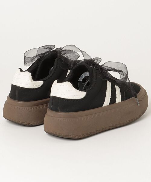 「RETRO GIRL」 「casita」ローカットスニーカー LARGE ブラック レディース_画像2